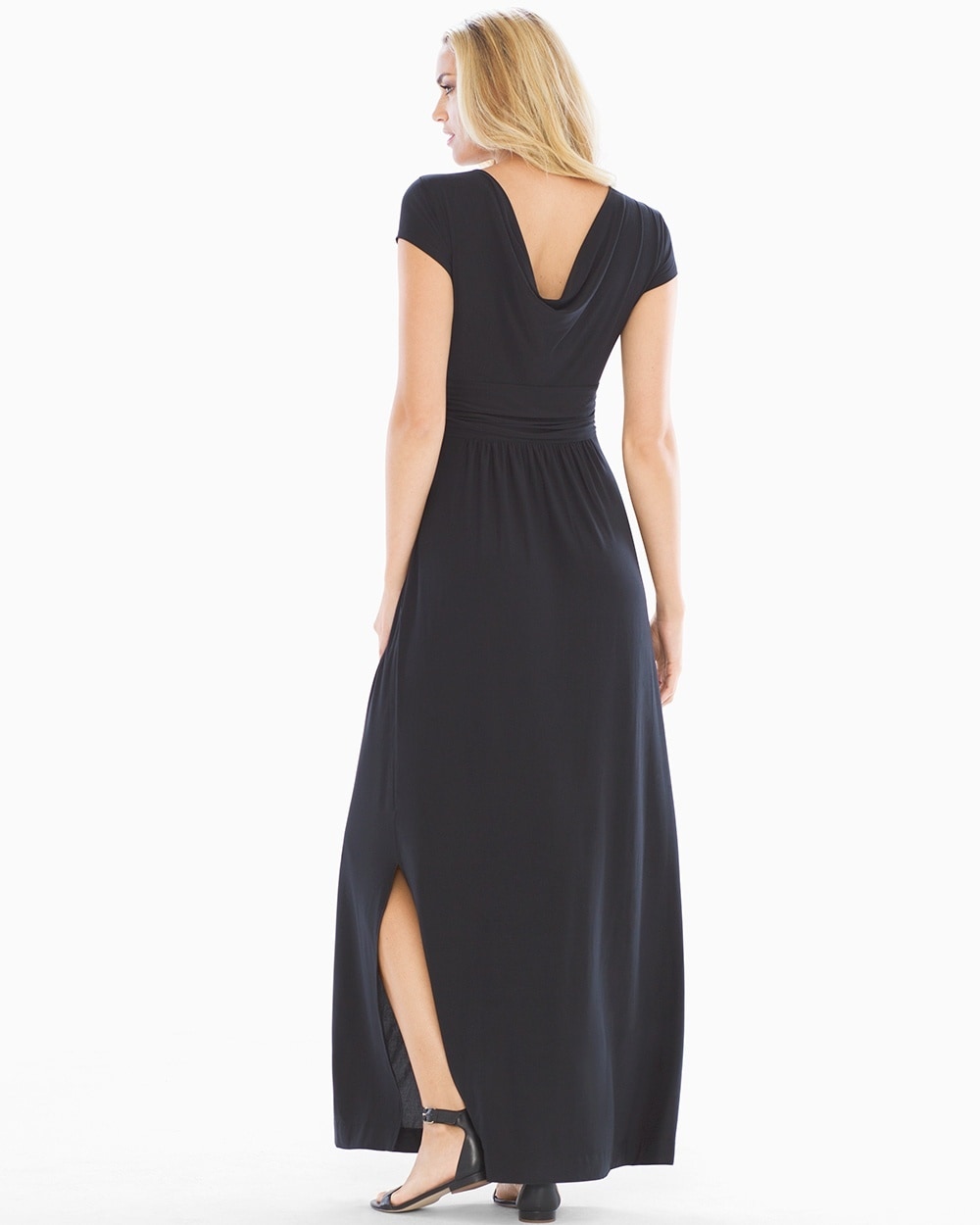 Cowl Back Maxi Dress Black