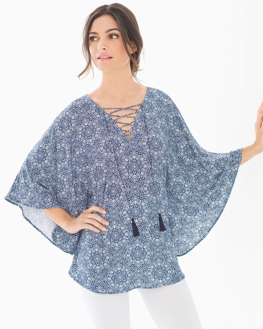 Bliss Knit Caftan Tunic Tile Medallion