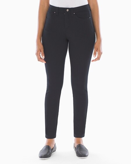Style Essentials Slimming 5 Pocket Ponte Pants Black Soma