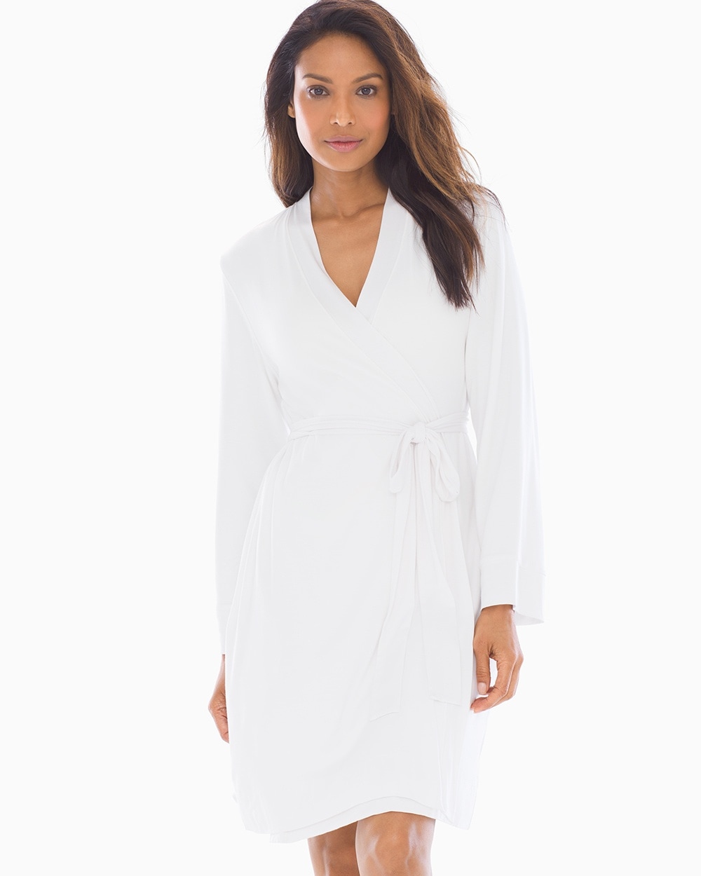 Cool Nights Terry Lined Robe White