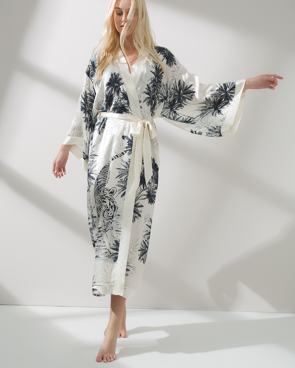 Sensual Silk Kimono Robe