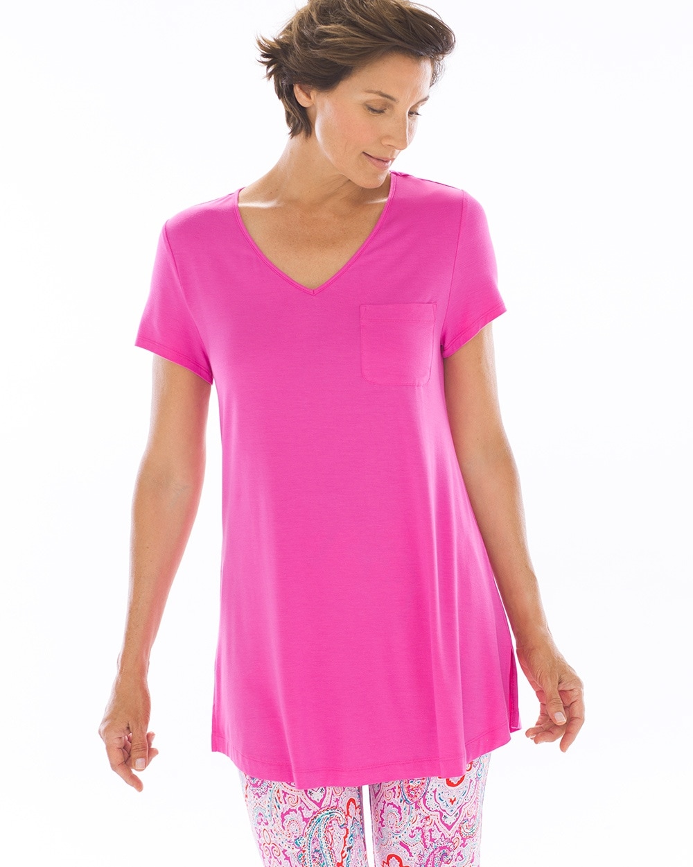Cool Nights Mix and Match Sleep Tunic Rose Violet
