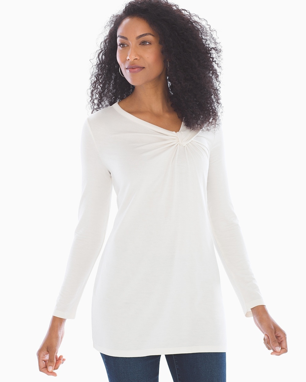 Knotted Front Tunic Ivory