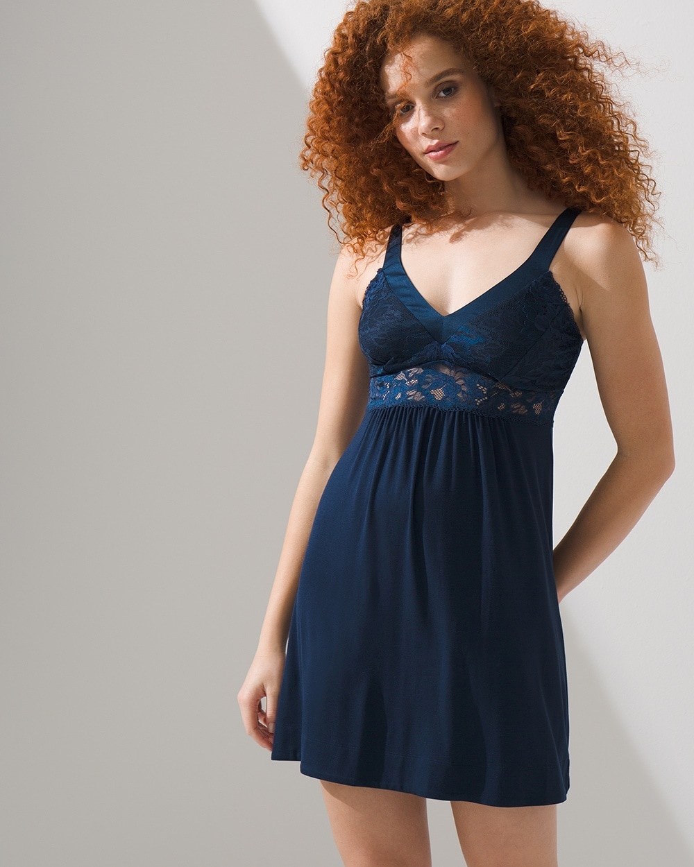 Cool Nights Lace and Satin Chemise