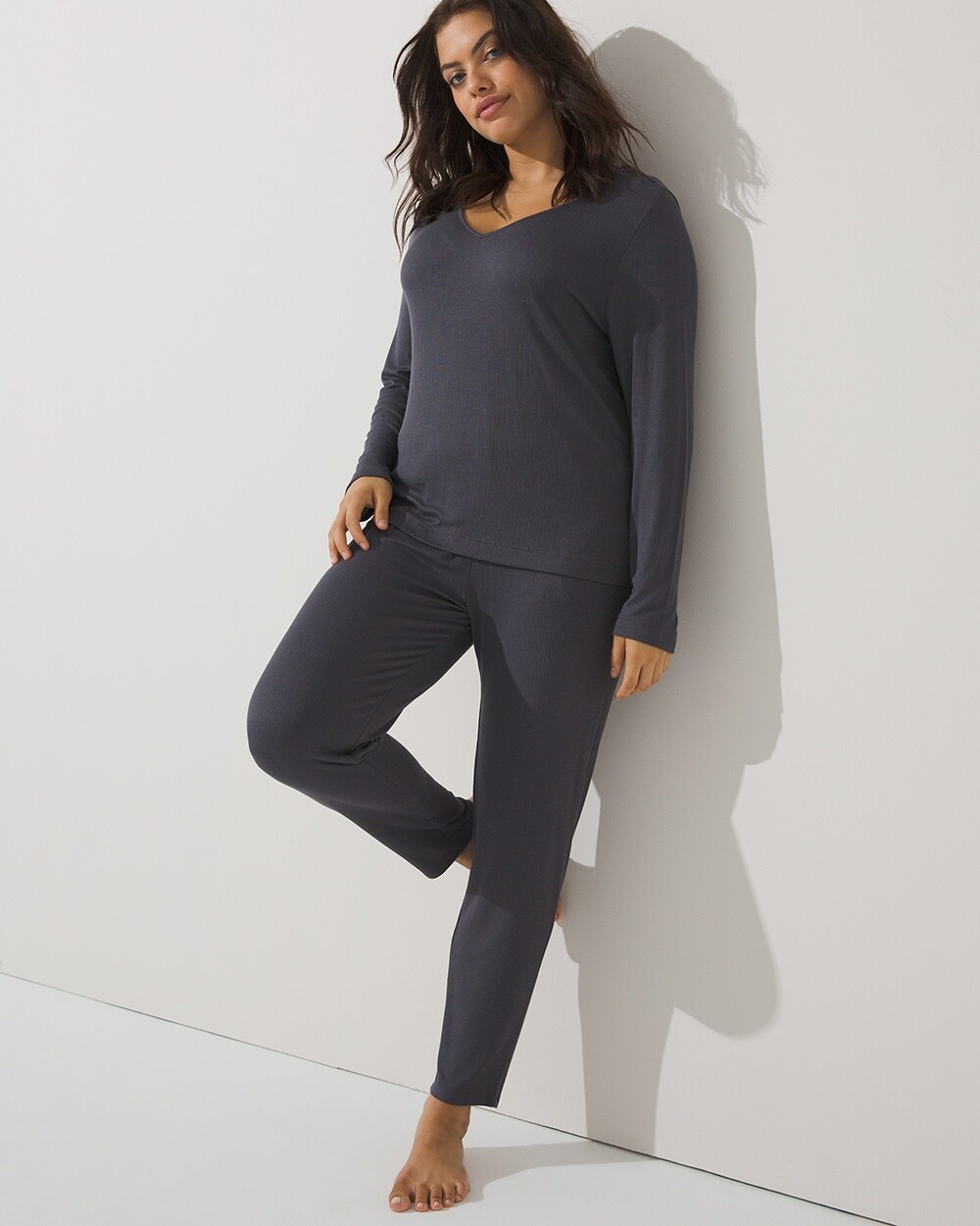 Cool Nights Rib Knit Pajama Set