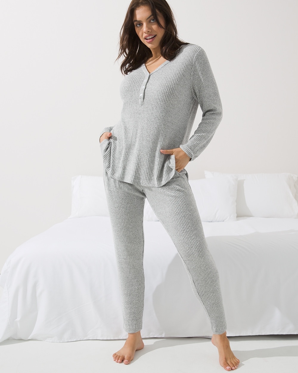 Brushed Cozy Rib Pajama Set