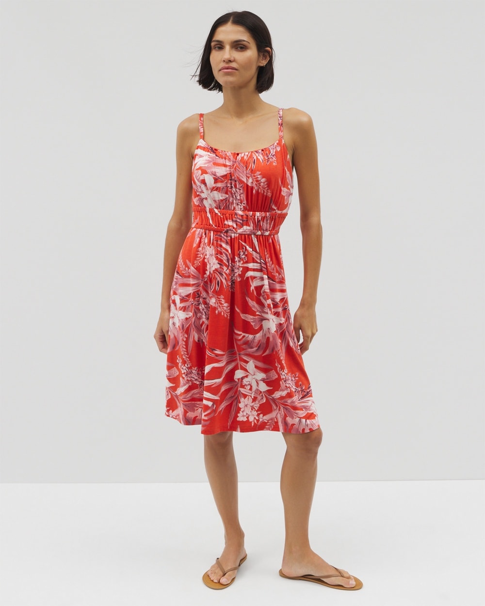 Soft Jersey Relaxed Shirred Waist Bra Dress