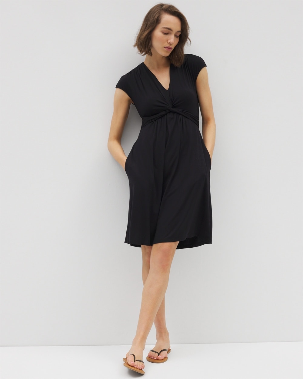 Soft Jersey Twist Short Bra Dress - FLAMENCO FLORAL G SB - WA