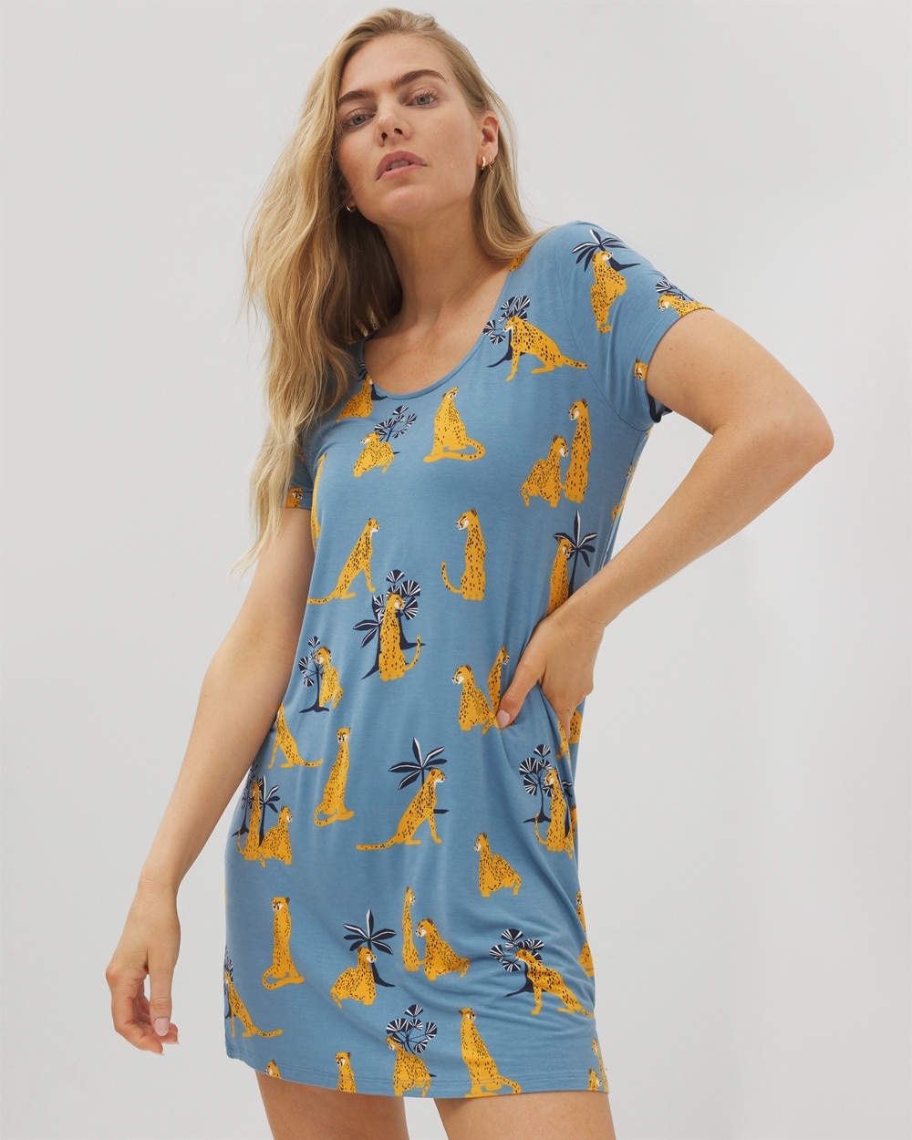 Cool Nights Scoop-Neck Short-Sleeve Sleepshirt
