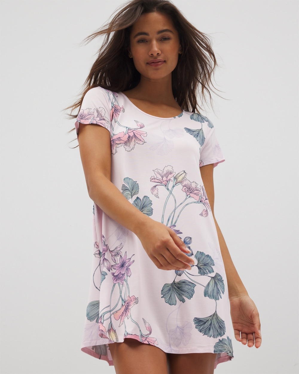 Cool Nights Scoop-Neck Short-Sleeve Sleepshirt