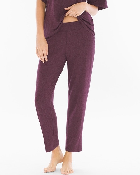 Ankle Pajama Pants Heather Marsala