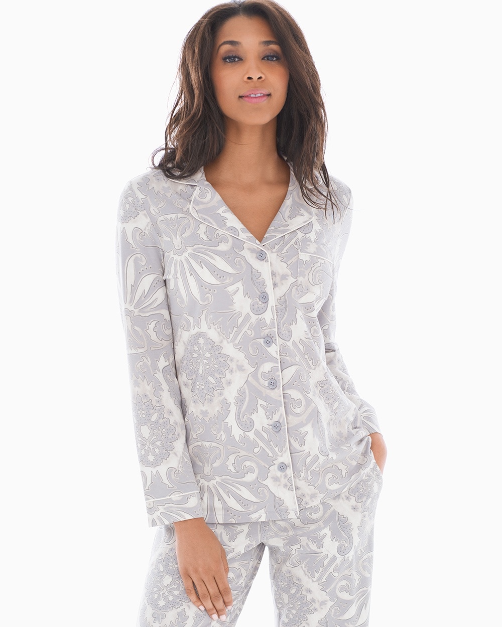 Long Sleeve Notch Collar Pajama Top Wonderland - Soma