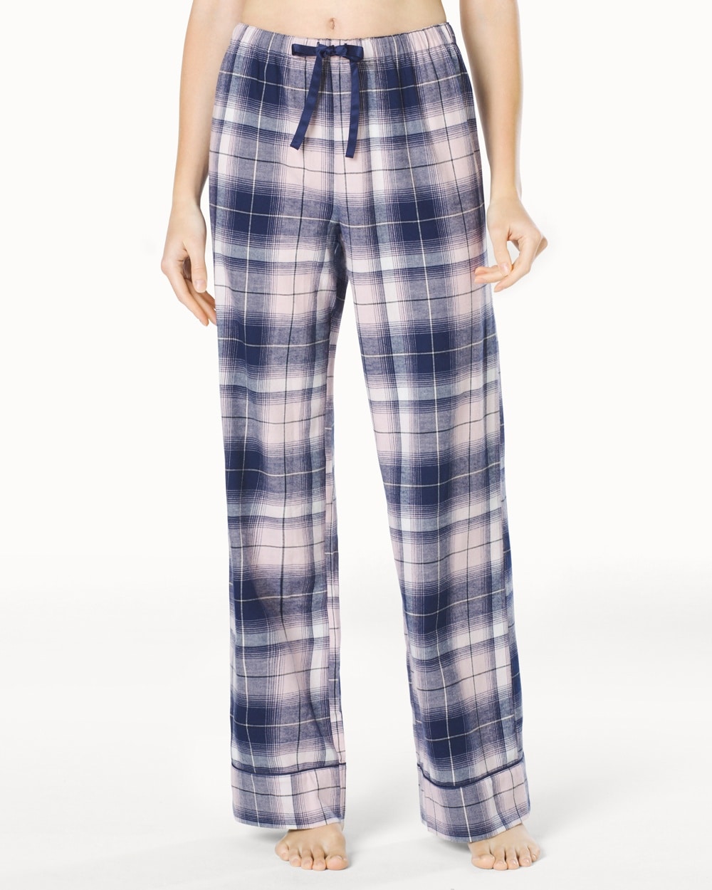 Embraceable Cotton Pajama Pants Plaid Pink Romance