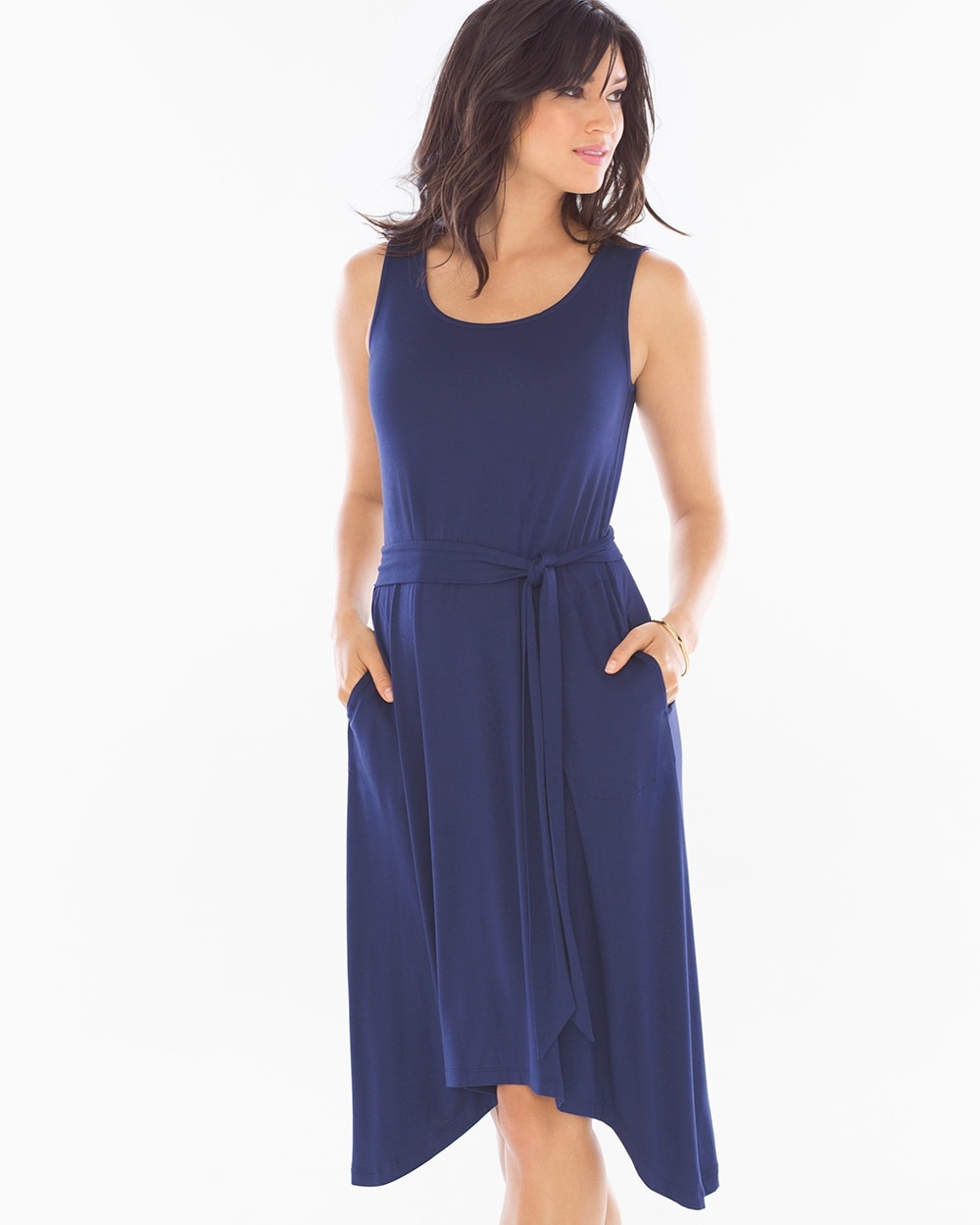 short sleeveless gown