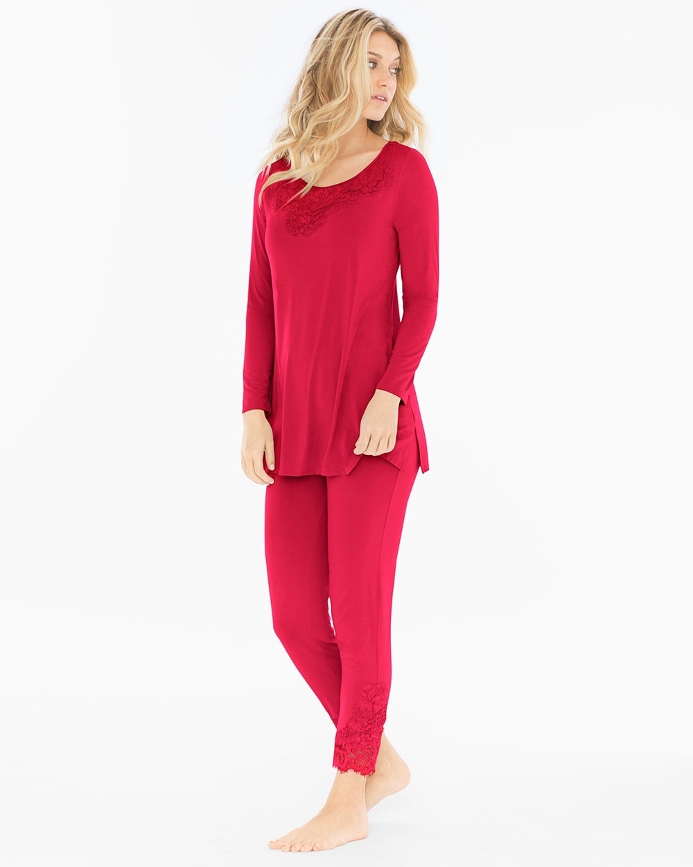 Oh My Gorgeous Tunic Pajama Set Ruby