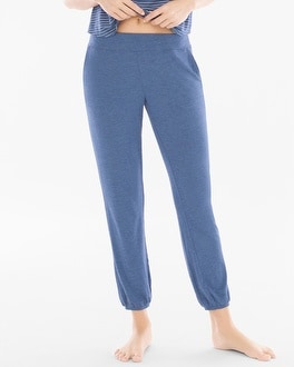 Banded Ankle Pajama Pants Heather Ink - Soma