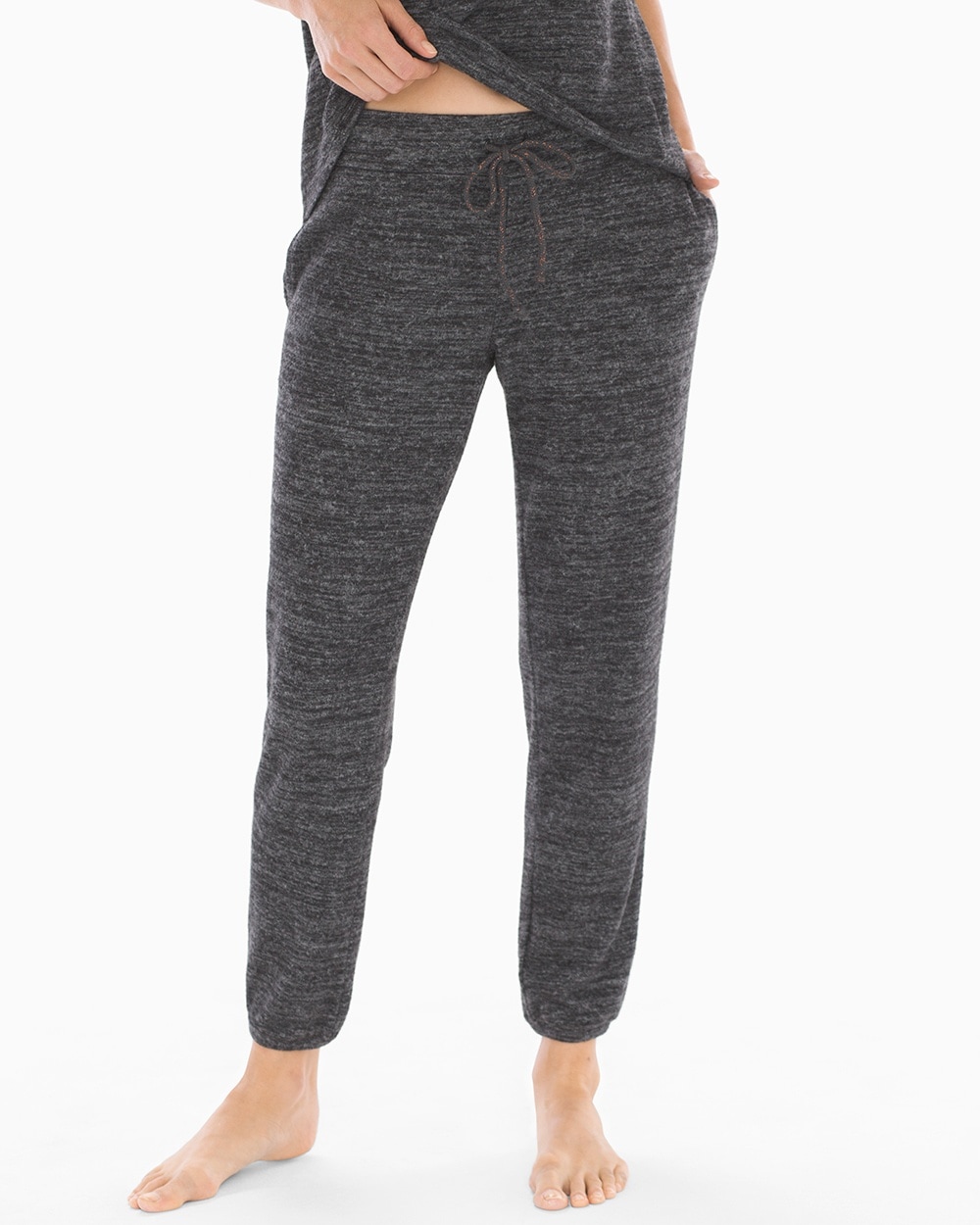 Cozy Nights Banded Ankle Pajama Pant Heather Black