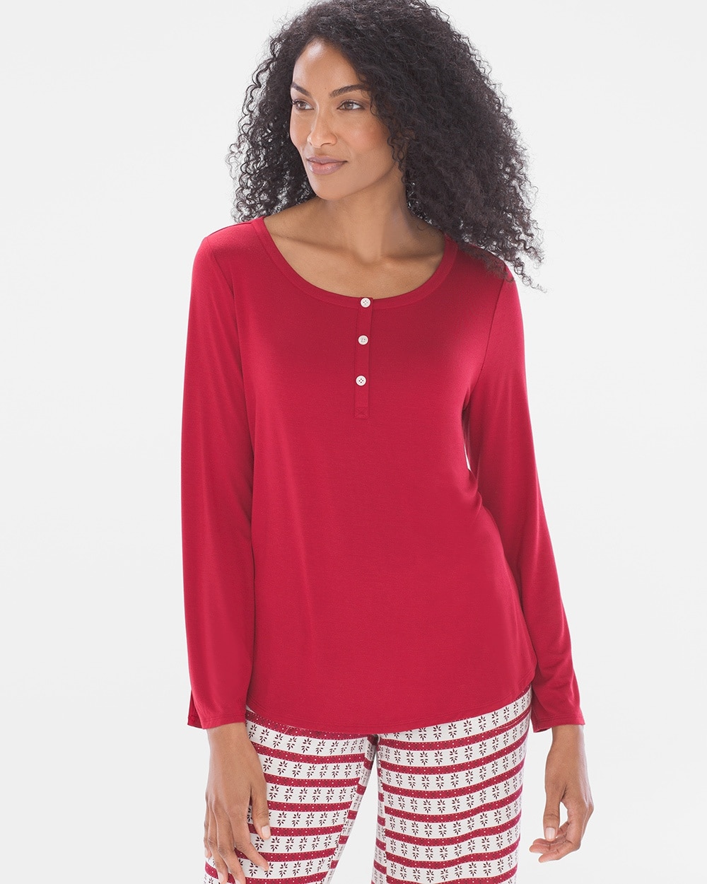 Cool Nights Pullover PJ Top Raphael Red