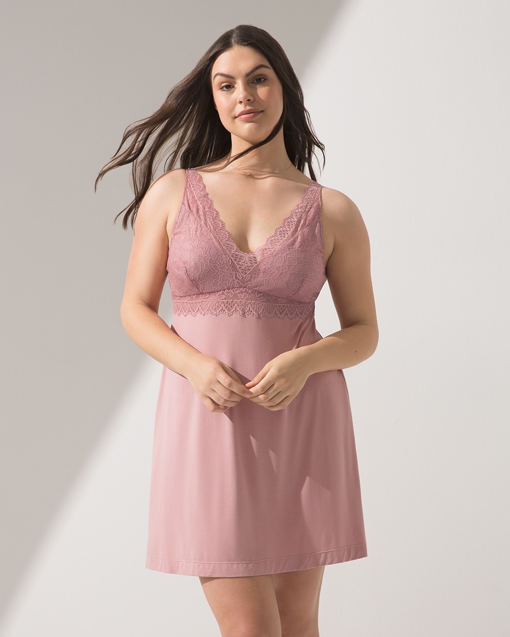 Cool Nights Lace Plunge Chemise