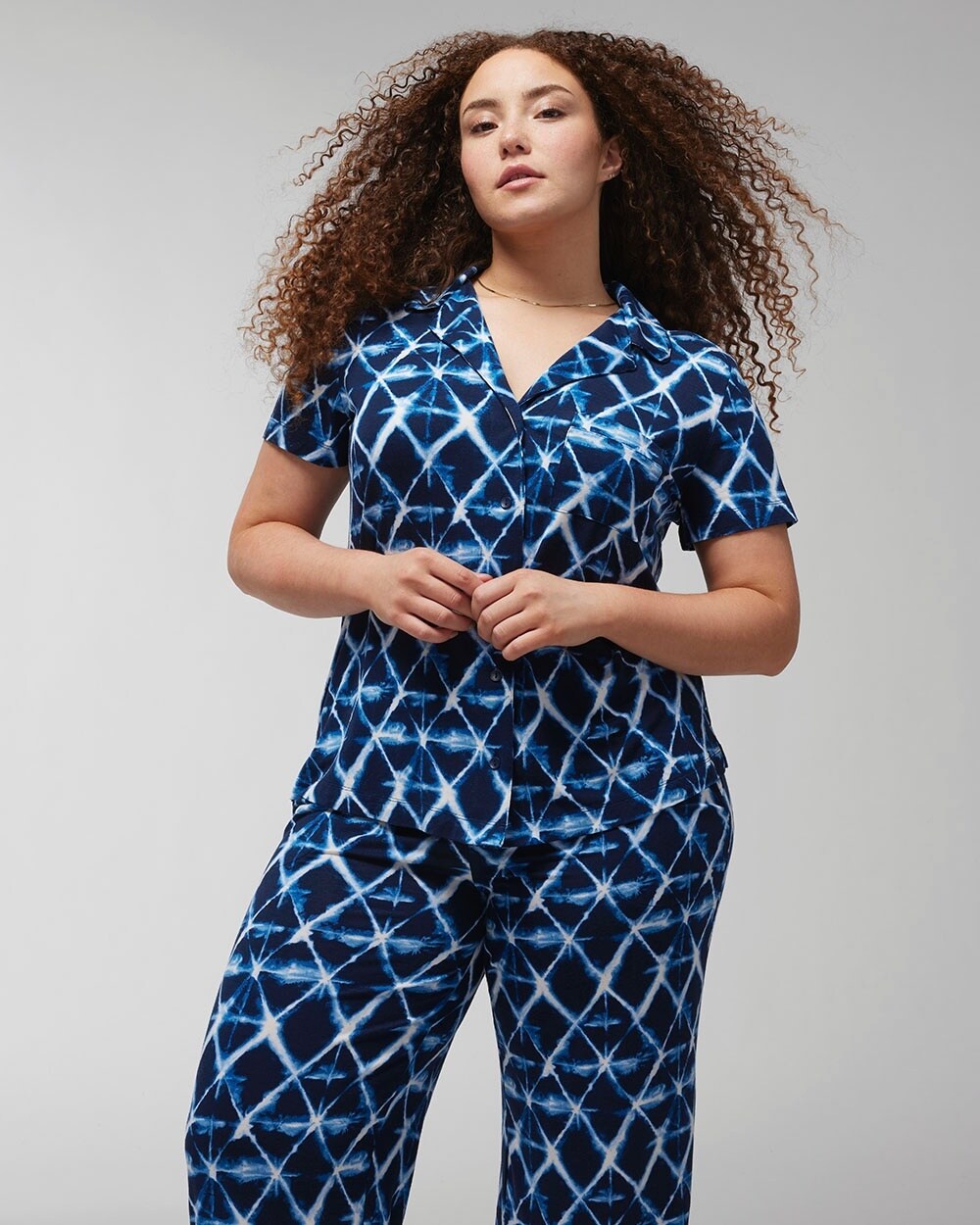 Cool Nights Short Sleeve Notch Collar