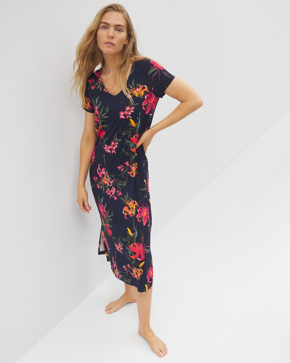 Cool Nights Short-Sleeve Long Sleepshirt