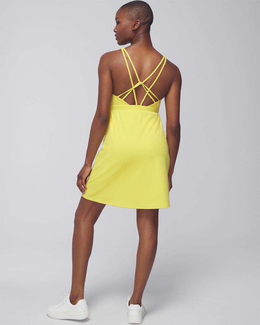 Soma Women's 24/7 Strappy Back Sport Dress In Yellow Size Medium |  In Limelight