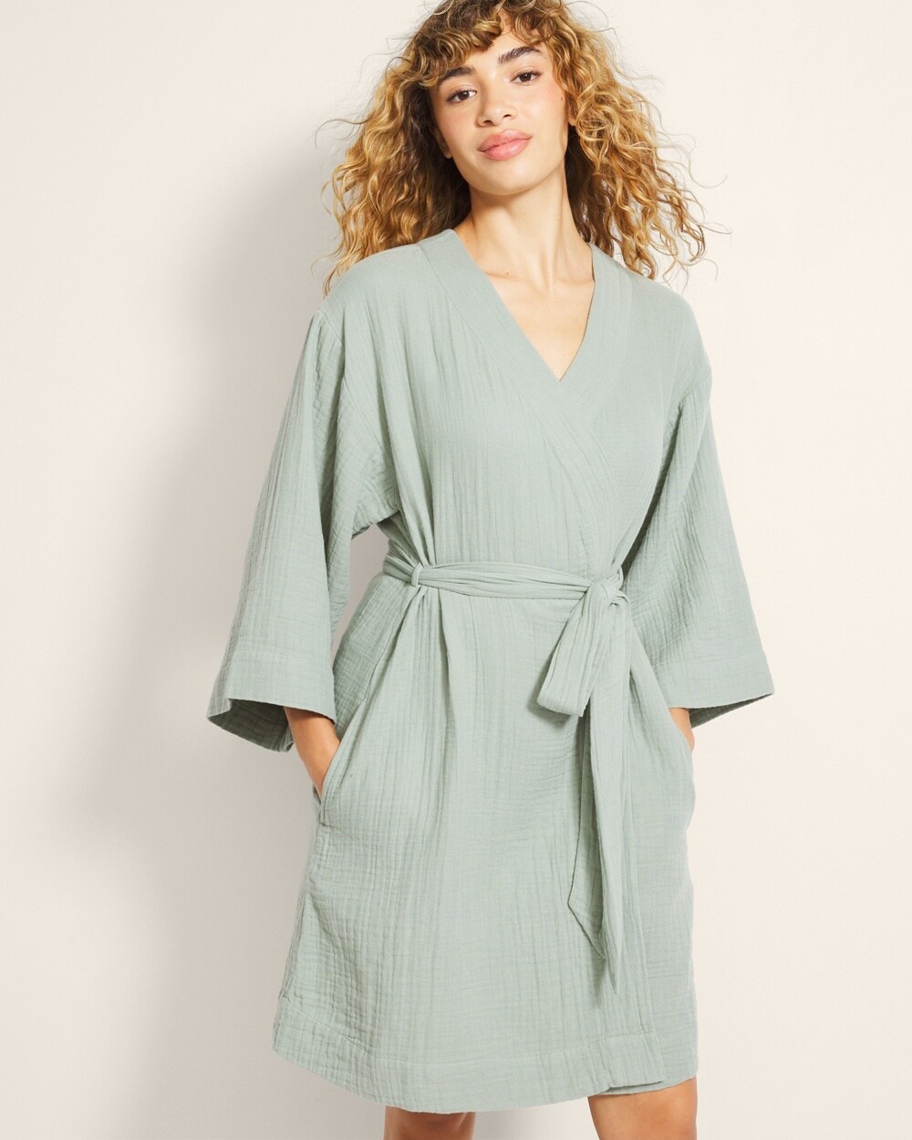 Textured Cotton Robe - WA