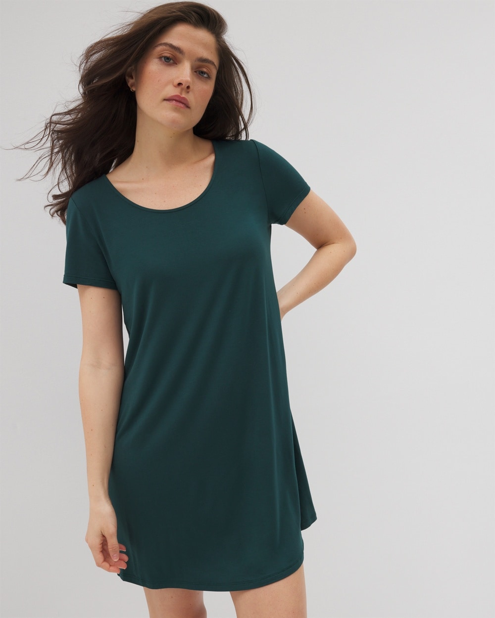 Cool Nights Scoop-Neck Short-Sleeve Sleepshirt