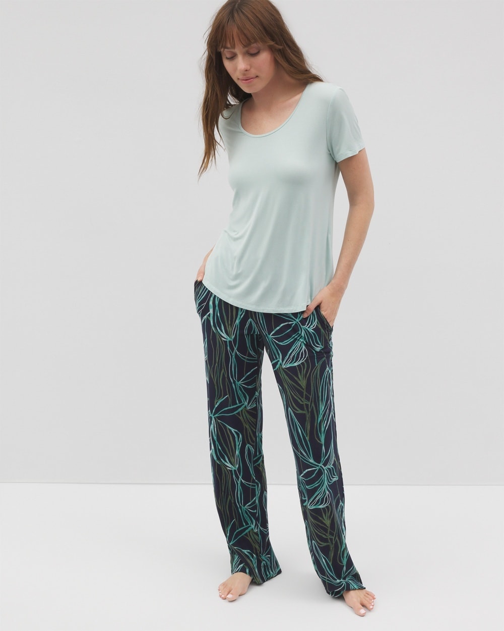 Cool Nights Short-Sleeve + Pants Pajama Set