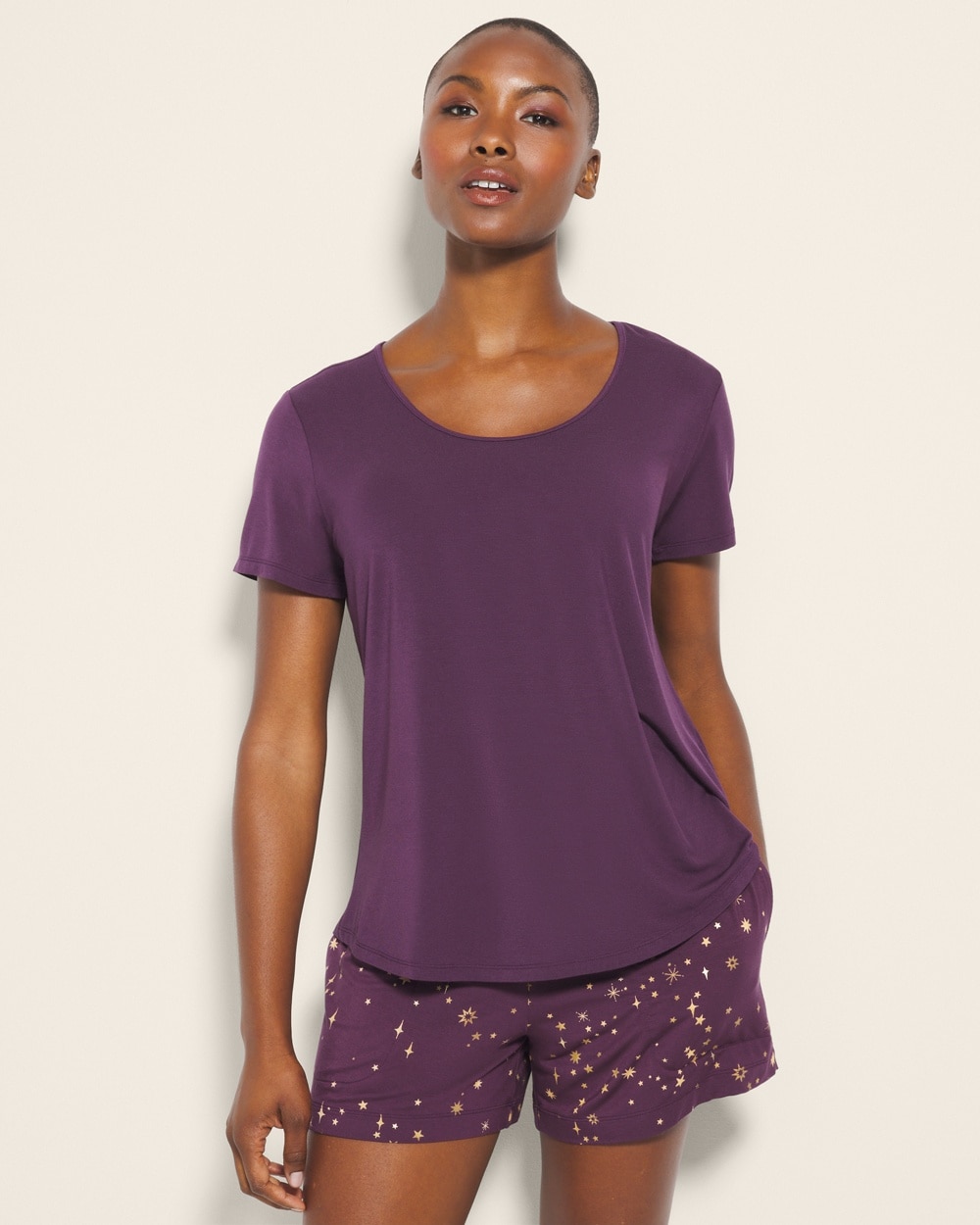 Cool Nights Packaged Short-Sleeve Short Set