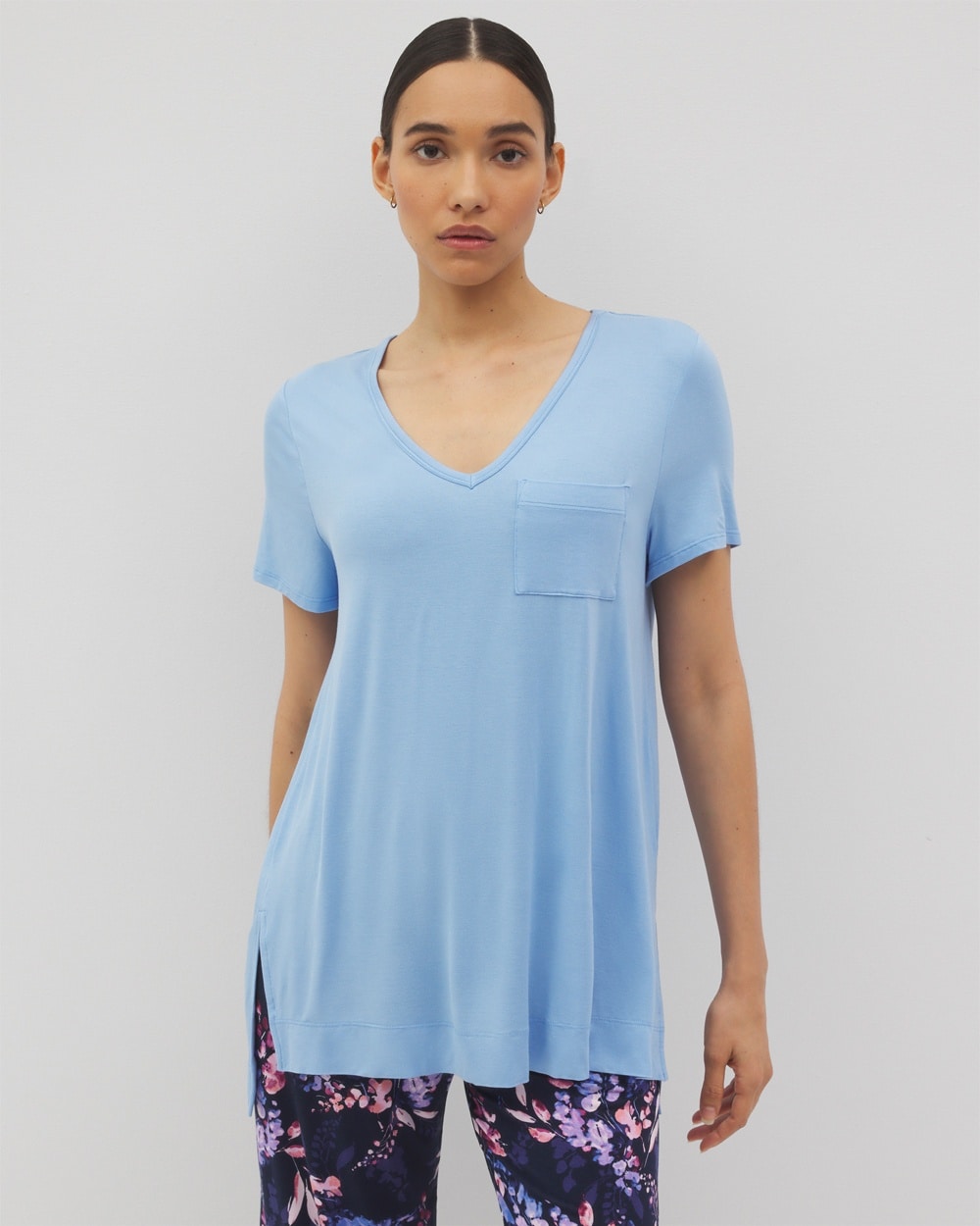 Cool Nights Short Sleeve Pajama Tunic Tee