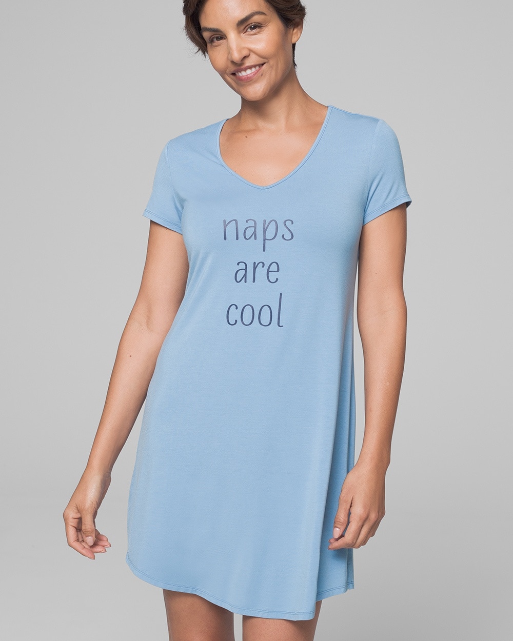 Cool Nights Short Sleeve Sleepshirt Cool Naps Graphic Allure