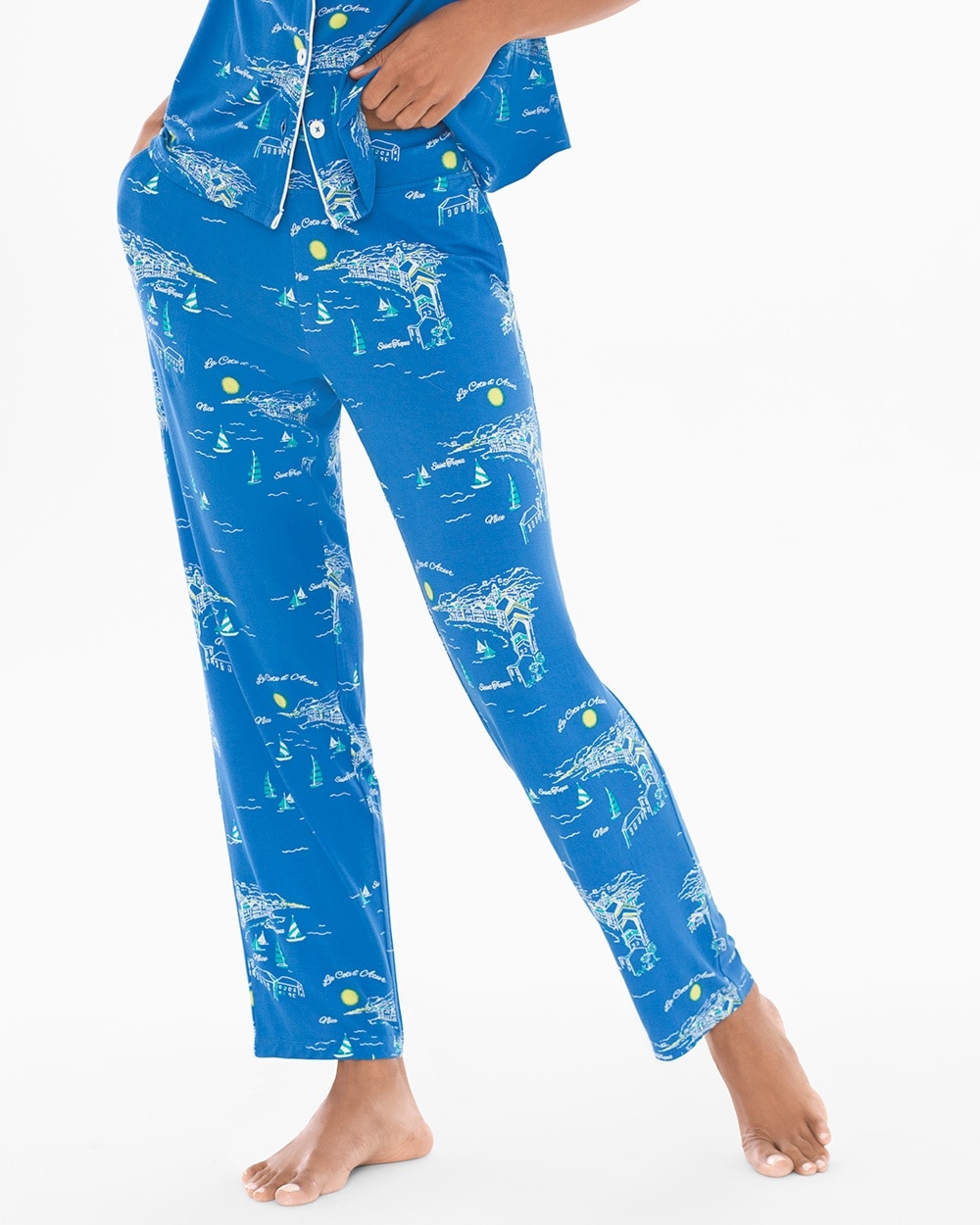 Cool Nights Ankle Pajama Pants French Riviera