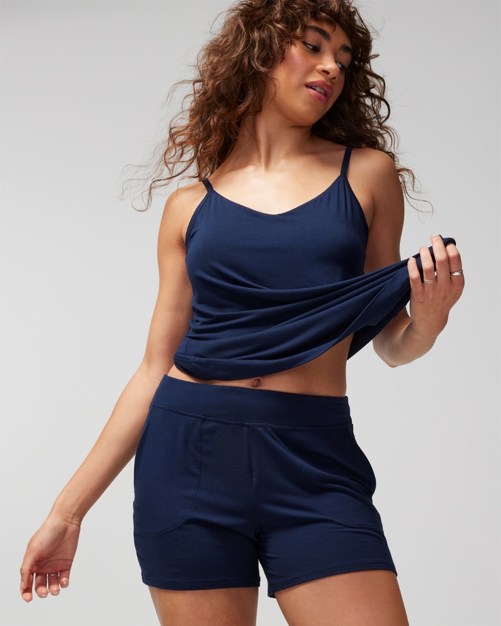 Soma Cool Nights Pajama Shorts In Nightfall Navy Blue