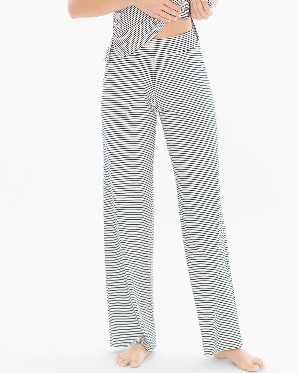 Cool Nights Pajama Pants Infinite Stripe Ivory