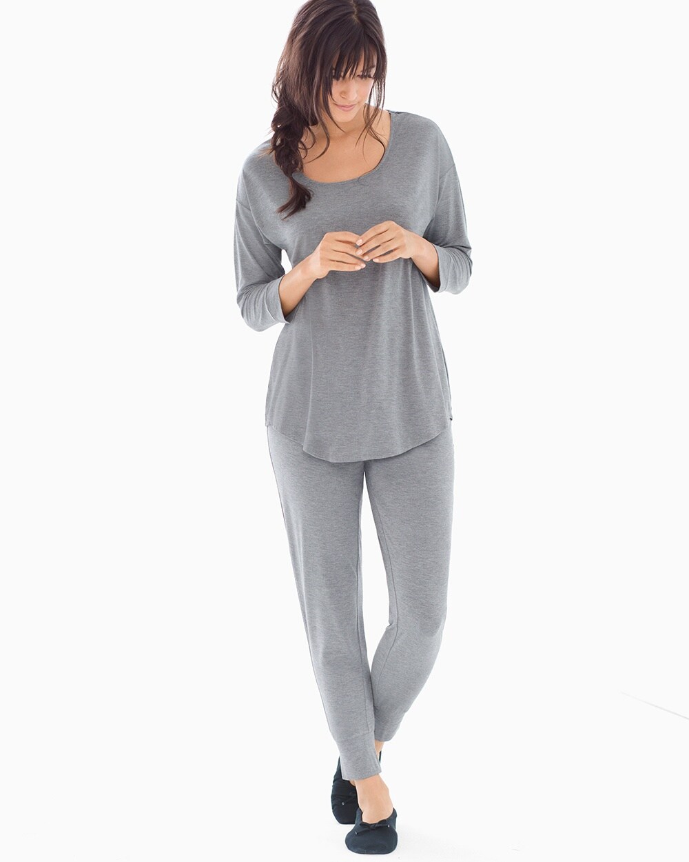 Cool Nights Relaxed Fit Pajama Set Heather Graphite