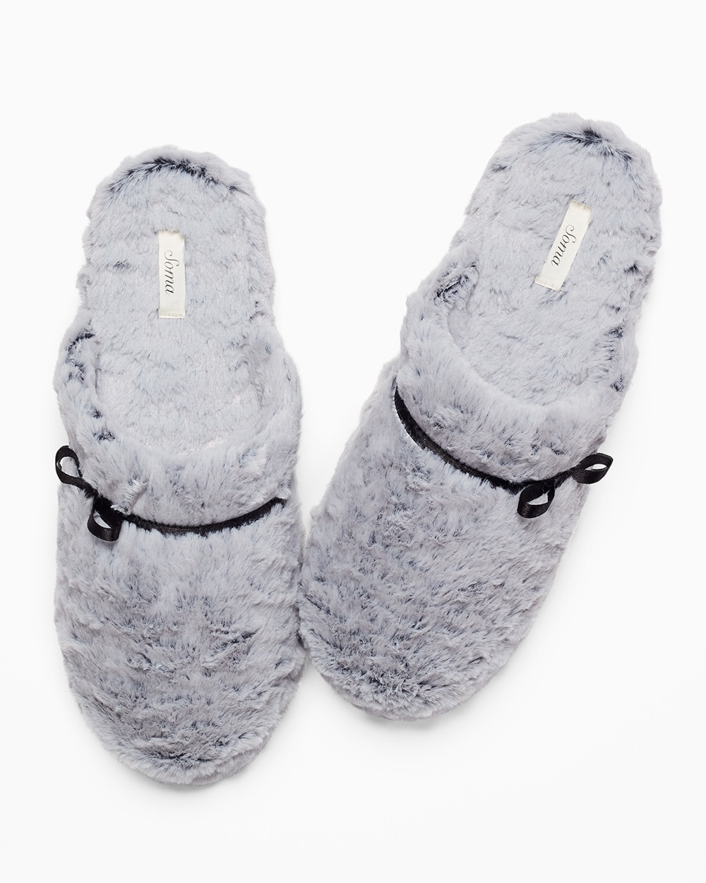 Embraceable Luxe Marble Slippers Silver Diamond