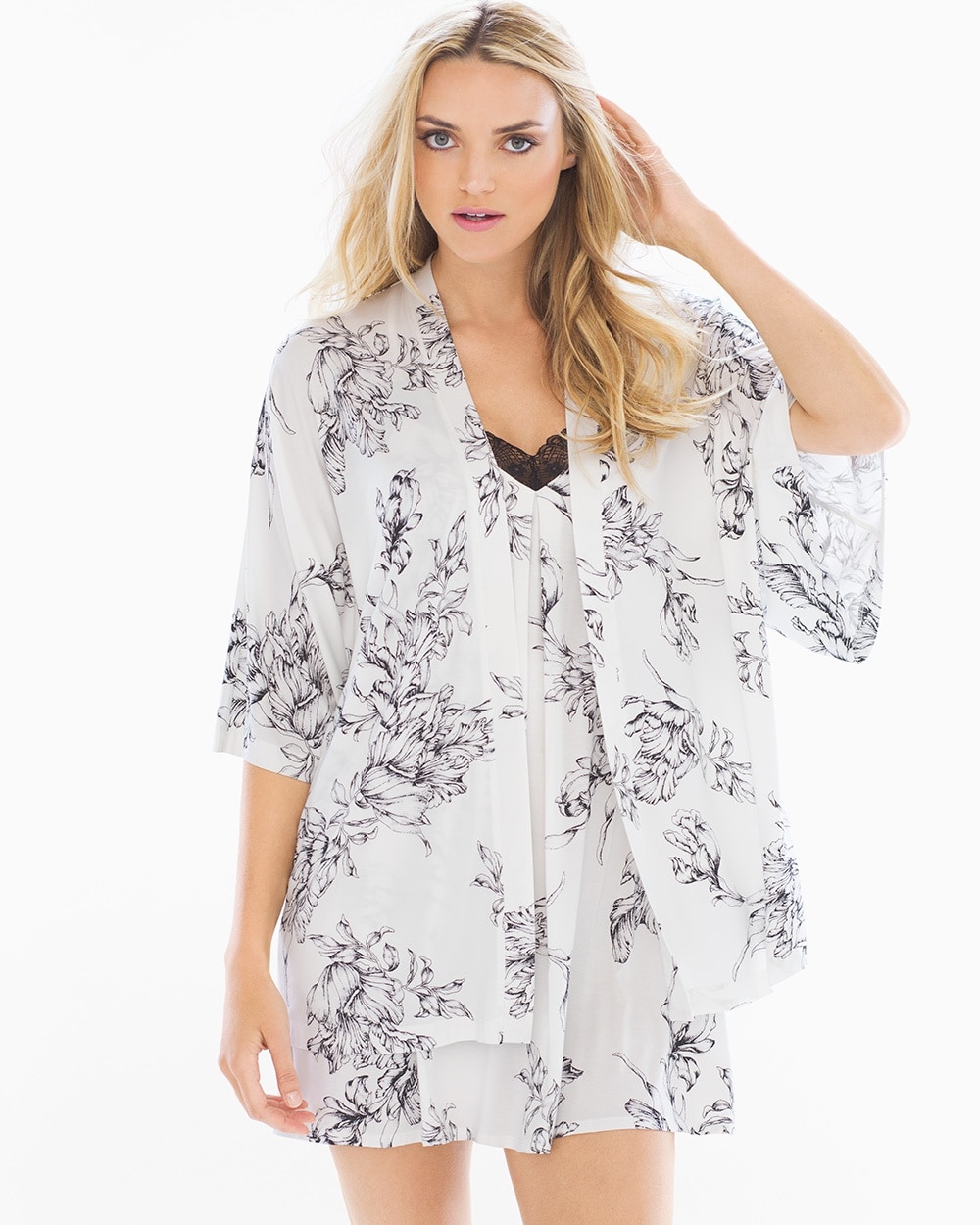 Cool Nights Kimono Pajama Wrap Ethereal Ivory