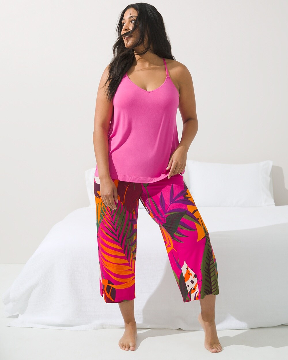 Cool Nights Palazzo Crop Pajama Pants