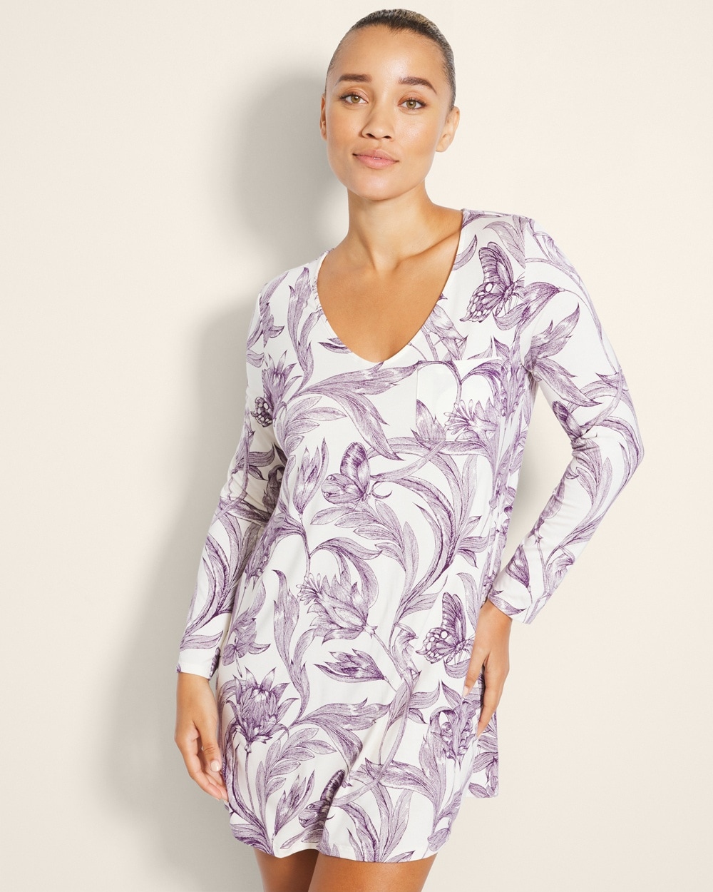Cool Nights Long-Sleeve Sleepshirt - WA