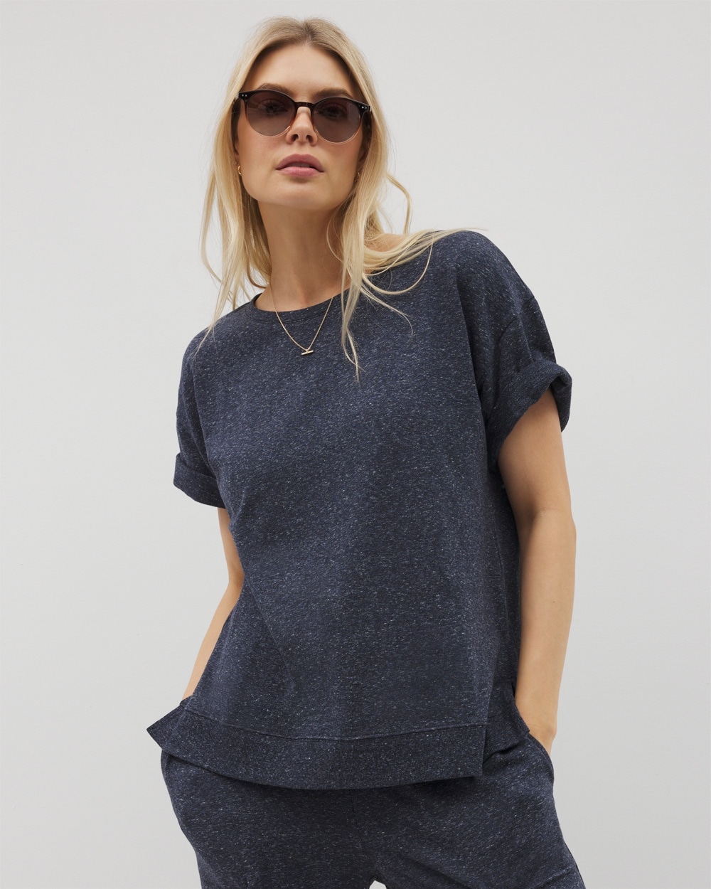 Essential Terry Relaxed Short Sleeve Top