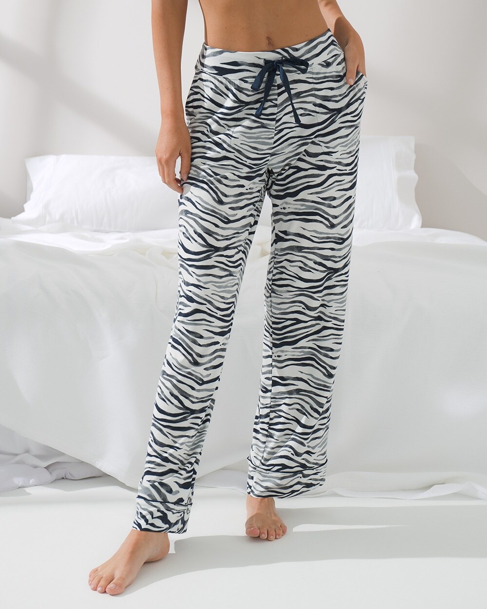 Cool Nights Satin Trim Pajama Pants