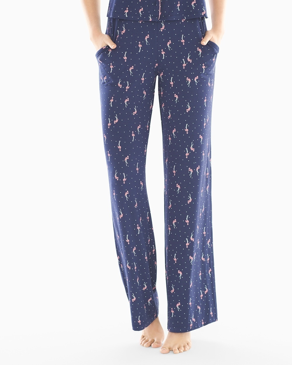 Cool Nights Pajama Pants Tropic Flock Navy