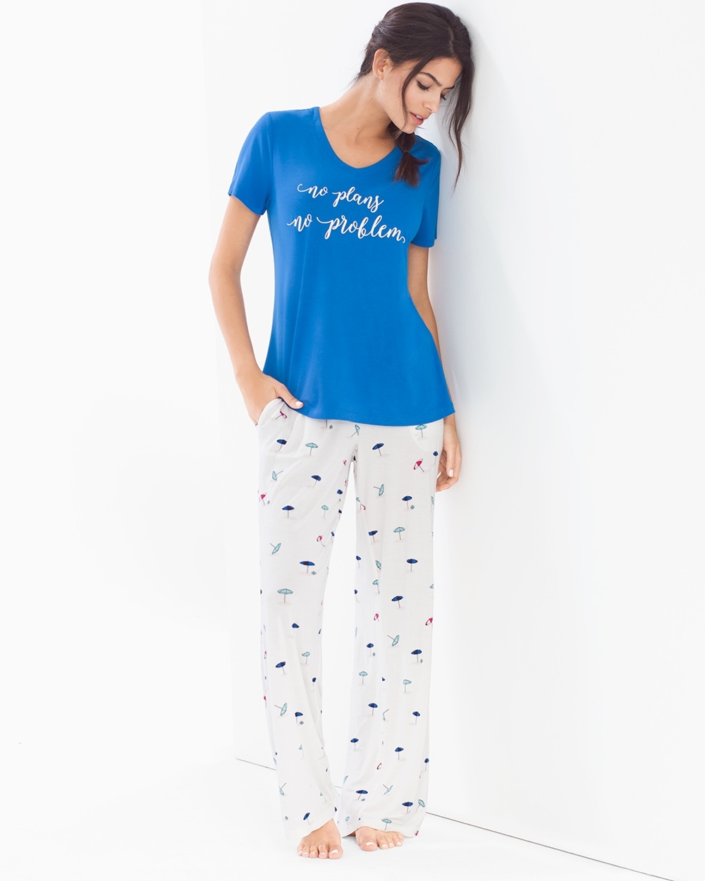 Cool Nights Short Sleeve Pajama Set Lazy Days Capri