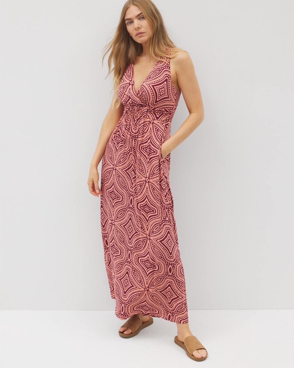Soft Jersey Isla Cross Back Maxi Bra Dress
