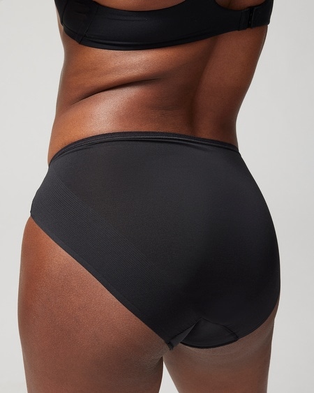 Soma Women's No Show Microfiber High-leg Underwear In Brown Size