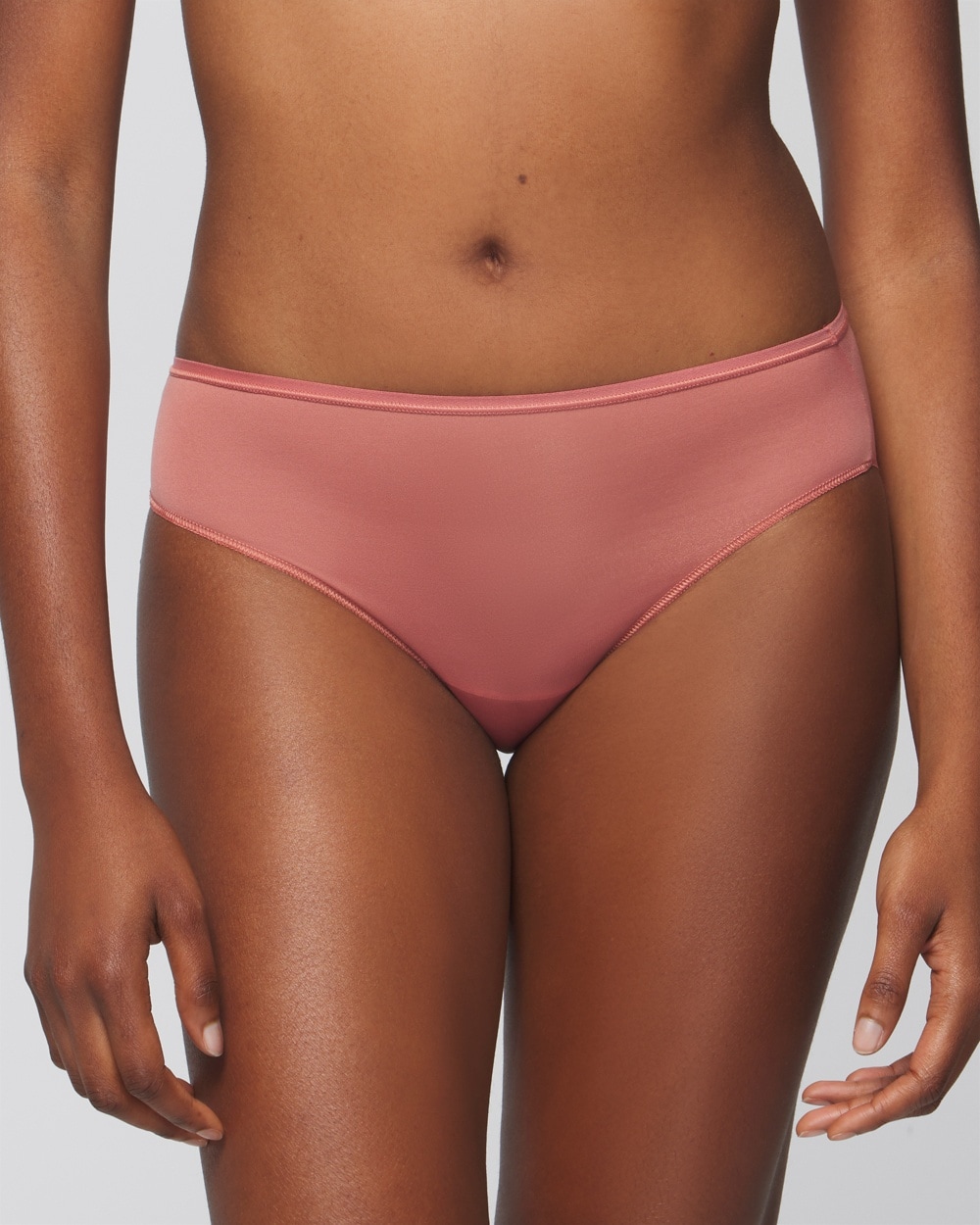 Soma Women's No Show Microfiber Hipster Underwear In Pink Size 2xl