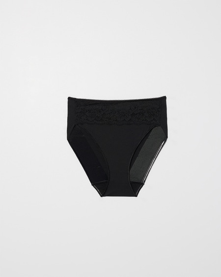 Buy N-Gal Women's Edge Floral Lace Design Mid Waist Underwear Lingerie  Brief Panty - Black Online