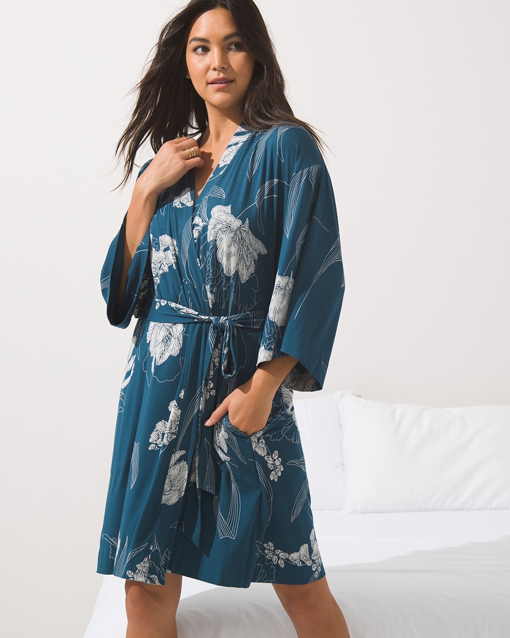 Cool Nights Kimono Short Robe