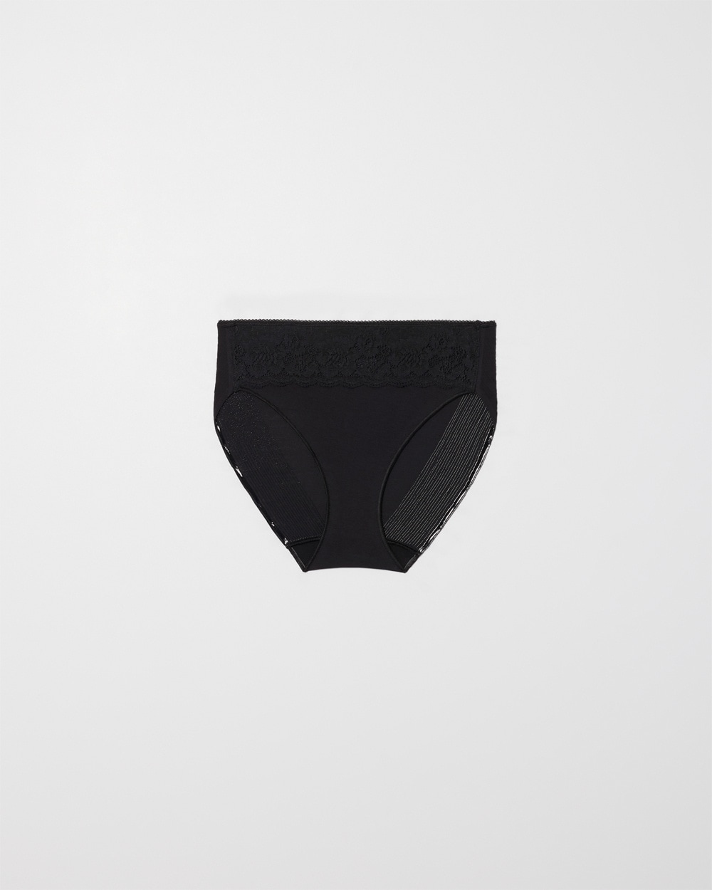 Vanishing Edge Cotton Blend High-Leg Panty with Lace - Soma